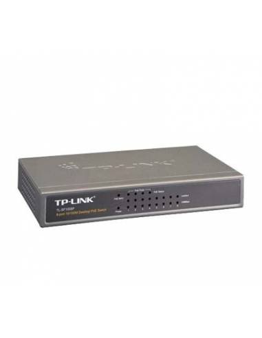 TP-Link TL-SF1008P 8-port 10/100M PoE Switch, 8 10/100M RJ45 ports including 4 PoE ports, steel case